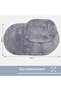 Ellora Gray Oval Bath Mat Set of 2 Leather and Non-Slip Base Soft Textured Machine Washable - 7