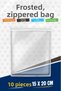 Suitcase and Closet Organizer Frosted Zipper Bag 10 Pieces 15 cm X 20 Cm-T1466
