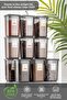 Set of 12 Large Size Square Food Storage Container with Pino Label Anthracite 12 X 1.10 Lt - 3