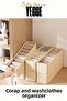 2 Pieces Drawer and Cabinet Organizer, Shelf Organizer, Foldable Sock and Underwear Organizer - 4