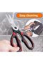 Multifunctional Stainless Steel Kitchen Scissors |   Red-Black |   Meat, Fish, Vegetable Cutting - 3