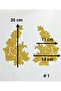 Glitter Iron-On Embroidery Applique / Large Size / Glitter Applique Set of 2 # 1 - 2