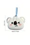 Silicone Pacifier Storage and Carrying Box with Adjustable Strap Blue Koala Pattern - 3