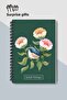 Daily Planner A5 Notebook, Notes, to Do, Flexible Cardboard Cover, 100 Days, Green Bird - 4