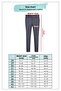 Men's Dark Navy Blue Self Patterned Slim Fit Lycra Linen Trousers 2502310 - 4