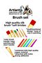 Brush Set 6 Lı Short Handle Children's Art Brush 1 Pack Watercolor Acrylic Paint Gouache Paint Brush Set - 5