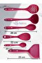 Ivory Heat Resistant Silicone Colander, Ladle, Spatula, Spoon, Tongs Set (30-28-22-20 cm) 8 Pieces - 3