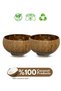 Set of 2 Jumbo Carved Design Coconut Bowls - Coconut Bowl - Oat Bowl