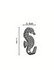Set of 3, Metal, Seahorse Wall Hanger - Adhesive and Stylish Decorative Hangers - Hole-Free Mounting - 2