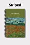 Van Gogh A5 Spiral Line School Notebook, 50 Sheets 100 Pages, Cardboard Cover Notepad, Poppy - 4