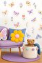 Butterfly and Flower Patterned Children's Room Wall Sticker Set - Butterfly and Flower Wall Decor Set - 2