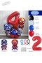 7 Year Old Spiderman Captain America Marvel Welcome Set Captain America Red Figure Balloon - 2
