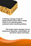 4 Pieces of Fiber Flat Dish Sponge – Special Textured, Durable Wide Pore Kitchen Sponge Set - 2