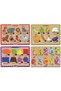 Wooden Turkish Forest Animals+vegetables+shapes+numbers Set of 4 Educational Puzzle - 2