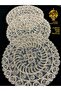 Flora Model Decorative Guipure Lace Set of 6 Coffee Cocktail Presentation Napkins Beige