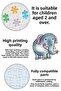 13 Piece Animal Figure Puzzle Set - Lion Elephant Giraffe Monkey Shaped 2-3 Years Old Educational Puzzle - 3