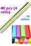 40 Pieces 50X70 cm Background Cardboard 10 Colors (4 Rolls) Cardboard Paper - 5