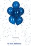 Happy Birthday Text Banner 2 Pieces of 7 Balloon Stand 10 Pieces of Silver 10 Pieces of Blue Balloon Birthday Ornament - 3