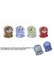 Mk-4045 Cute Dragons Colorful B Beaded Double Hole Pencil Sharpener with Chamber - 2