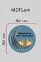 1Modern Wooden Digital Print Blue Welcome Ya City of Ramadan Door Ornament - 3