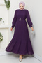 Women's Belt Detailed Chiffon Evening Dress - 3