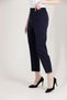 Women's Plus Size Carrot Leg Lycra Woven Trousers 3044 Navy Blue - 5
