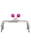 Angel 10.5 Cm Silver Metal Fuchsia Collective Rectangular Wallet Clip - Bursu Model 2