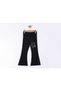 Cat Embroidered Spanish Leg Lycra Ribbed Ribbed Girls' Leggings