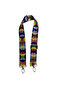 Polyester Column Adjustable Bag and Phone Strap with Silver Metal Accessories 120 cm Wool Sweater Pattern - 2