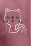Cat Embroidered Spanish Leg Lycra Ribbed Ribbed Girls' Leggings - 2
