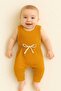 Baby Corded Waist Drawstring Jumpsuit Cotton Unisex