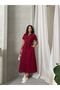 Belted, beaded design, maxi-length wrap dress, comfortable and stylish for everyday wear. - 4