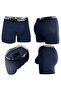 Men'S, Special Pouch Cotton Boxers, Novelty Boxers with Special Pouch Design, Single, Navy Blue - 7