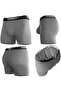 Men'S, Special Compartment Cotton Boxer, Comfortable, Stylish, Healthy, Single, Gray Melange - 7