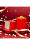 Red Cardboard Popcorn Corn Chips Box 8 Pieces