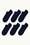 Dark Blue Men's Seamless Bamboo Booties Socks (40-44) Pack of 6