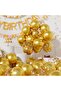 5Pcs Gold Pearlescent Metallic Transparent Balloon
