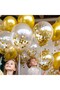40 Pieces Gold Pearlescent Metallic Transparent Balloon Premium 2 Pack Balloon Flake - 3
