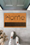 1Modern Koko Textured Doormat - Thick Stripe Home Heart Door Mat 70X45Cm