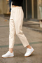 2004 Plus Size Carrot Leg High Waist Lycra Women's Trousers - 5