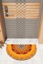 1Modern Digital Doormat Colorful Red Mandala Pattern Doormat - Door Front Mat - 2