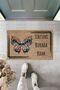 1Modern Digital Printing - Leave Your Stress Here Framed Butterfly Doormat - 60X40Cm