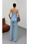 13962 - Textured Strap Top and Wide Leg Pants Set - 3