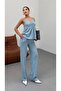 13962 - Textured Strap Top and Wide Leg Pants Set - 4