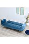 Claude 3 Seater Fabric Sofa Bed - Ocean Blue - 7
