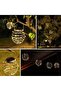 Hanging Solar Lantern Warm White LED Hanging Spiral Light IP44 Waterproof Iron Wrought La - 2