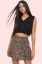 Girls' Leopard Print High Waist Mini Shorts Skirt Knitted Fabric Casual Summer Durable Material - 3