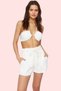 Women's Fashion Belted Muslin Beach Shorts Summer Shorts Cotton Daily Use Weekend - 4