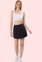 Women's Fashion Wide Leg Knitted Sports Shorts Skirt Plain Pattern Summer Shorts Casual Combinations - 3