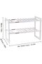 Pool Space Under Sink Plastic Storage Organizer Adjustable Kitchen Rack Holder, White, Tabletop, Cou - 3